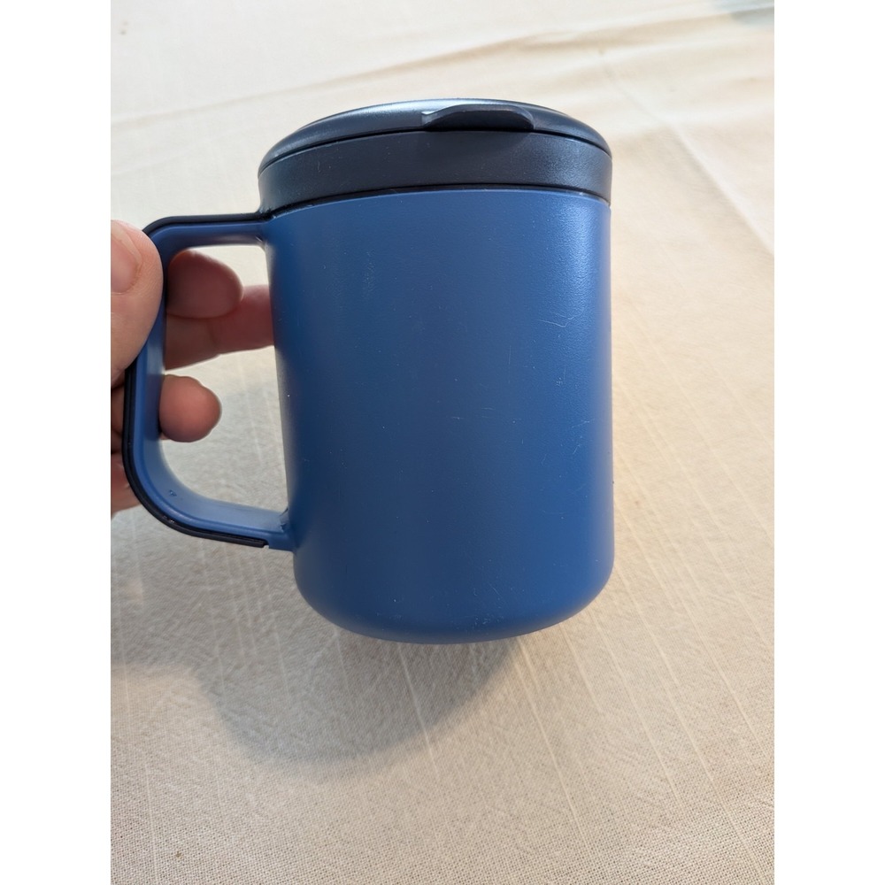 Stanley REI Blue Plastic Mug with Lid 12 oz Model 20-00807 Microwave Safe - Picture 3 of 6